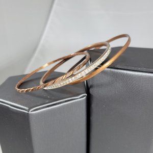 Set of 3 Copper Bangle Bracelettes
